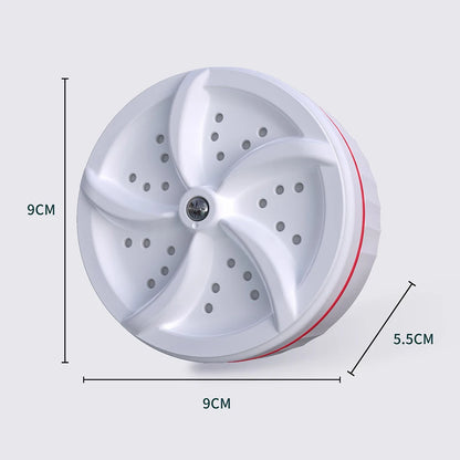 Lavadora Mini Turbo Ultrasónica: Eficiencia Compacta para el Hogar y los Viajes