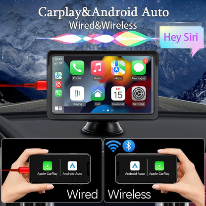 7' CarPlay and Android Auto Touch Multimedia Player with Rear Camera