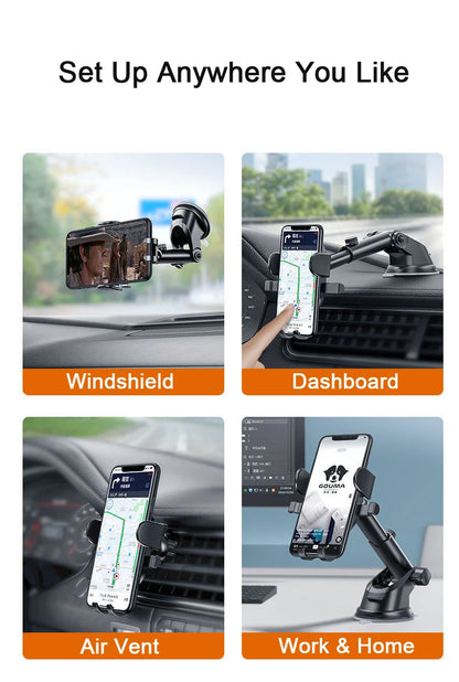 Universal Car Phone Holder with Clip and 360° Rotation