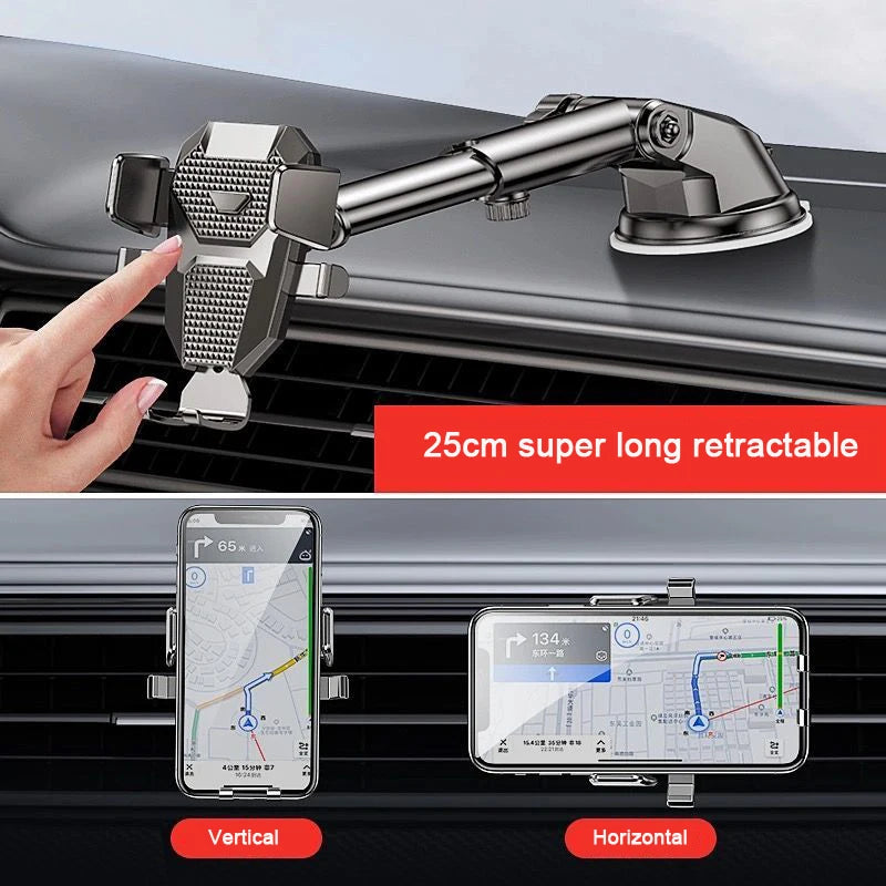 Universal Car Phone Holder with Clip and 360° Rotation