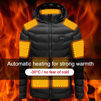 Men's Thermal Jacket with 21 Zone Control and Four USB Electric Switches